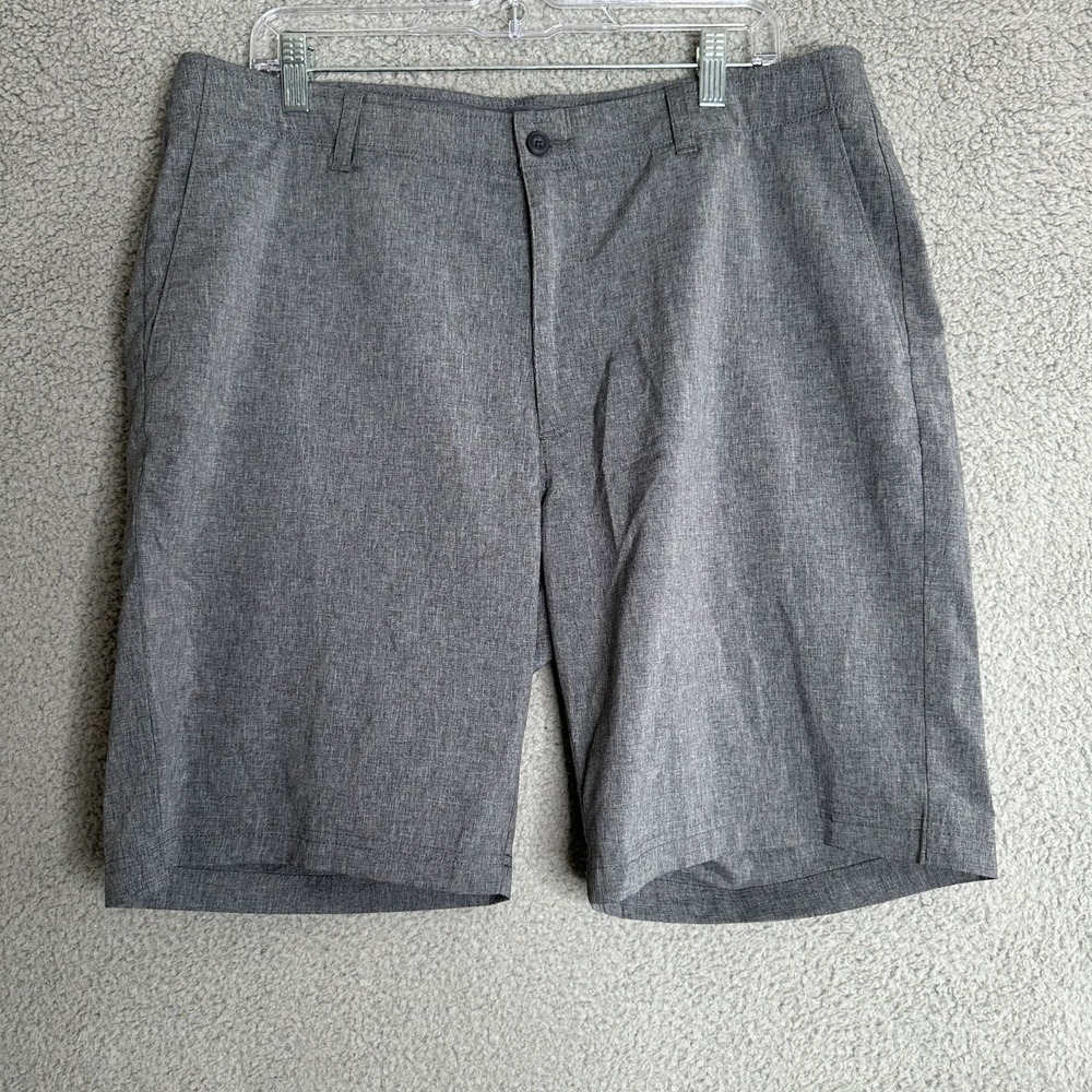 PGA Tour Golf Shorts Mens 36 Gray Stretch‎ Lightweight Flat Front  Athleisure